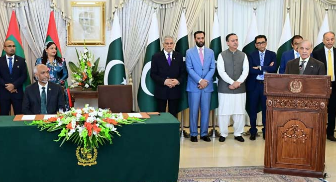پاکستان اور مالدیپ کے درمیان مختلف شعبوں میں مفاہمتی یادداشتوں پر دستخط